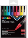 Marcador PC3M 0.09-1.3mm conica 8uds colores basic Posca