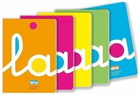 Libreta 4X4 cuadrovia A4 90g 50h T/P colores surtidos grapada Lamela