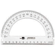 Regla semicirculo 14cm transparente Liderpapel