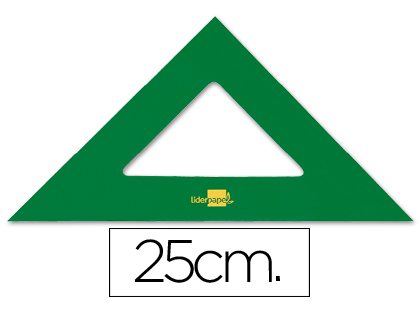 Escuadra liderpapel 25 cm acrilico verde Liderpapel