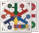 Tablero Parchís 4 a 6 jugadores con accesorios - Tablero de Madera - Juego de Mesa Familiar - Juego Tradicional - Duradero y Fácil de Transportar - Diversión Garantizada  Cayro