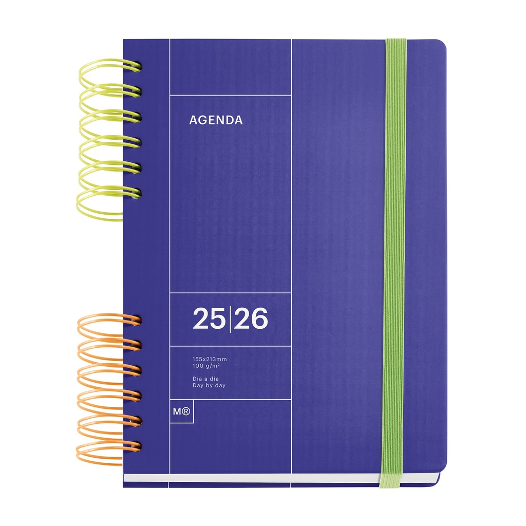 Agenda Escolar Plus Wire-O Día Página Azul Back To Basics 25_26