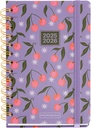 Agenda Escolar 25-26, Planificador de Septiembre 2025 a Agosto 2026, Tamaño 123 x 178 mm, Semana Vista, Doble Espiral, Pegatinas, Tapa de Cartón Forrado, Cierre con Goma, Español-Inglés Miquelrius