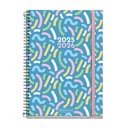 Agenda Escolar 25-26, Planificador 10 Meses: Septiembre 2025 a Junio 2026, Tamaño 154 x 215 mm, Semana Vista, Espiral Metálico, Cubierta Cartón Forrado, Cierre con Goma, Español-Inglés Miquelrius