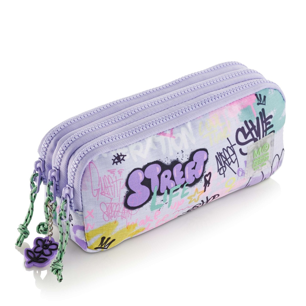 Estuche portatodo Triple Rectangular Reciclado Wake Up Miquelrius