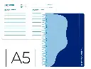 Agenda escolar 25-26 espiral Waves dia pagina A5 bilingüe papel fsc 80gr 