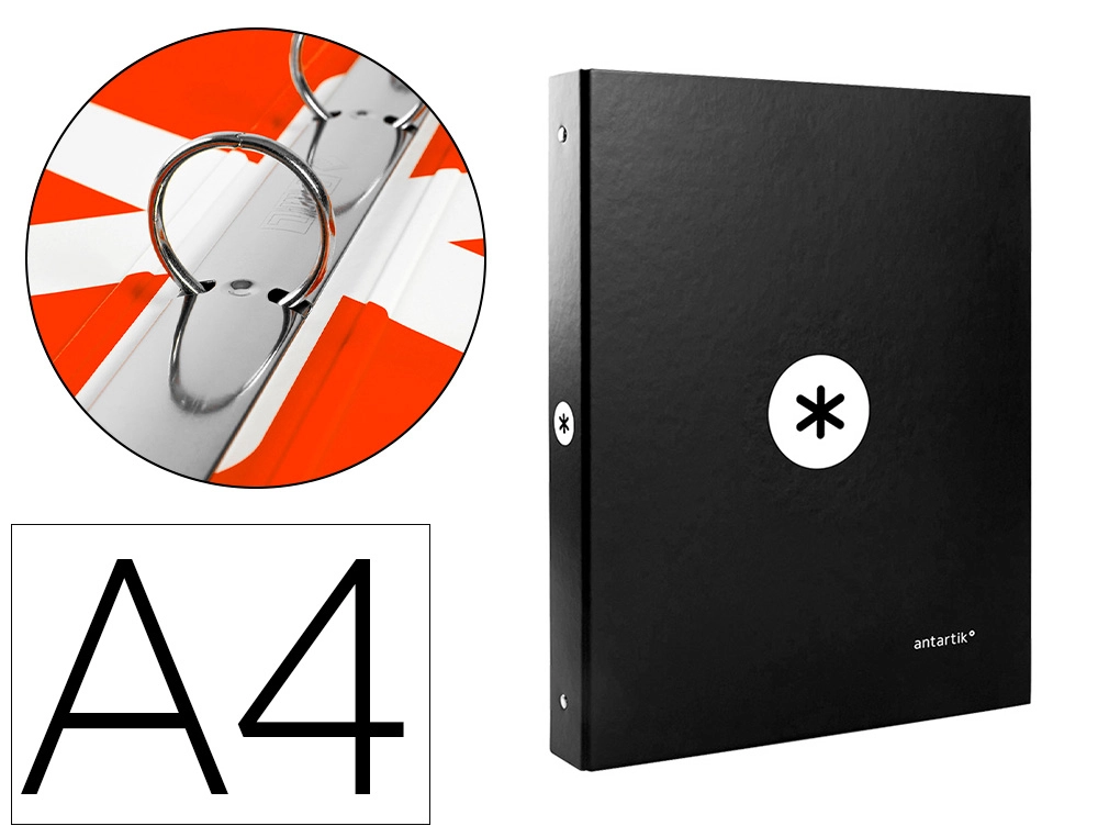 Carpeta 4 anillas A4 L25mm  Antartik