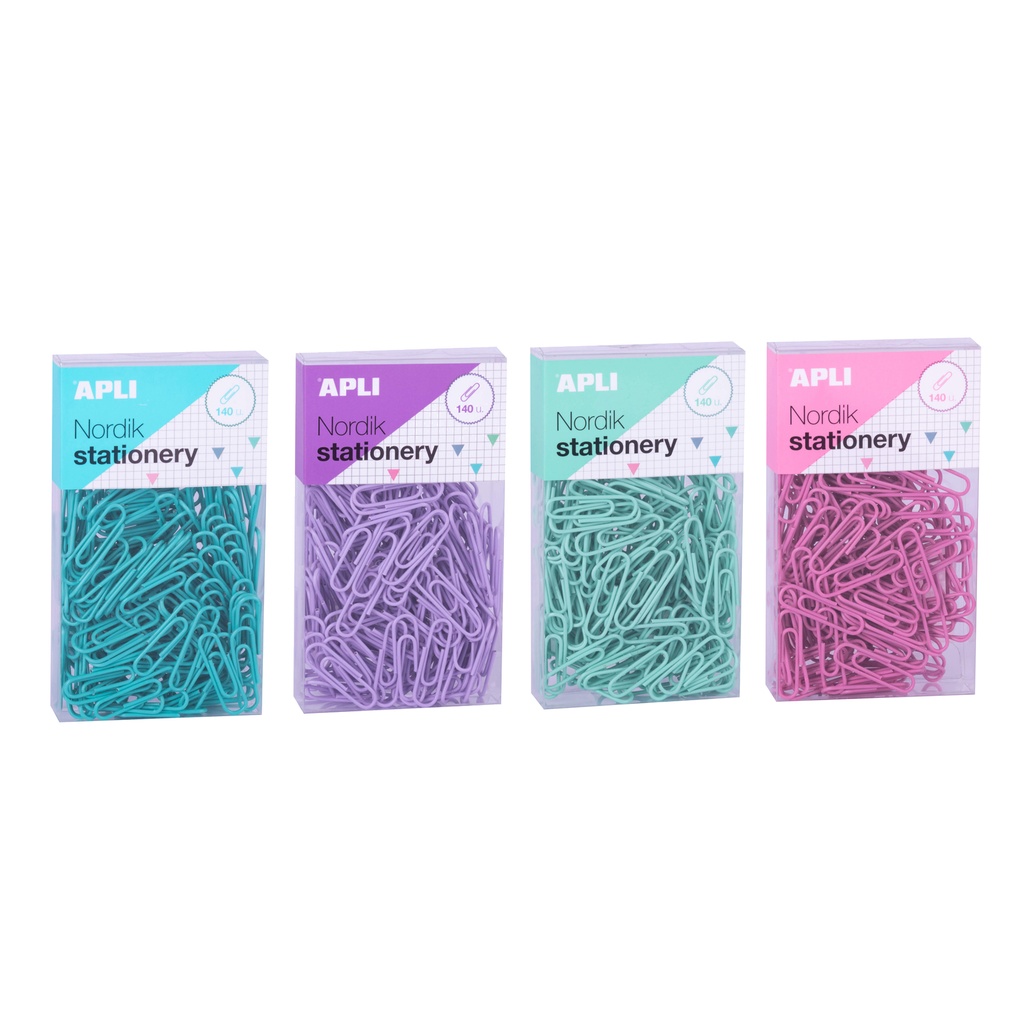 Clips 28mm colores 140uds Nordik Apli