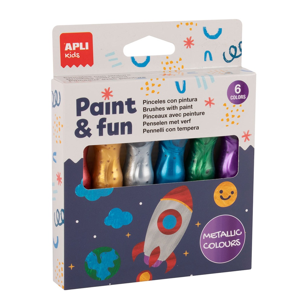 Pinceles con pintura metalizada +3a Apli