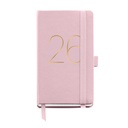 Agenda Anual (2026) Basic Chester Cosida Tapa Simil Piel Con Goma Passport 90X140 D/P Rosa Miquelrius