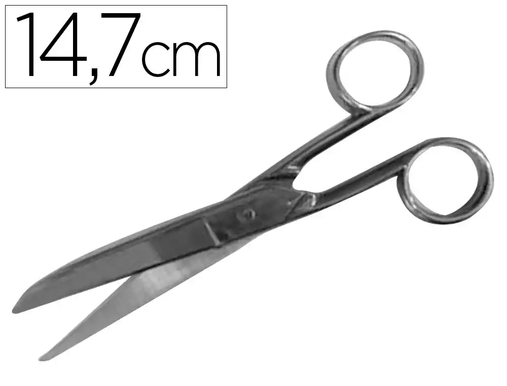  Tijera oficina acero inoxidable 5,7" 14,7cm Liderpapel