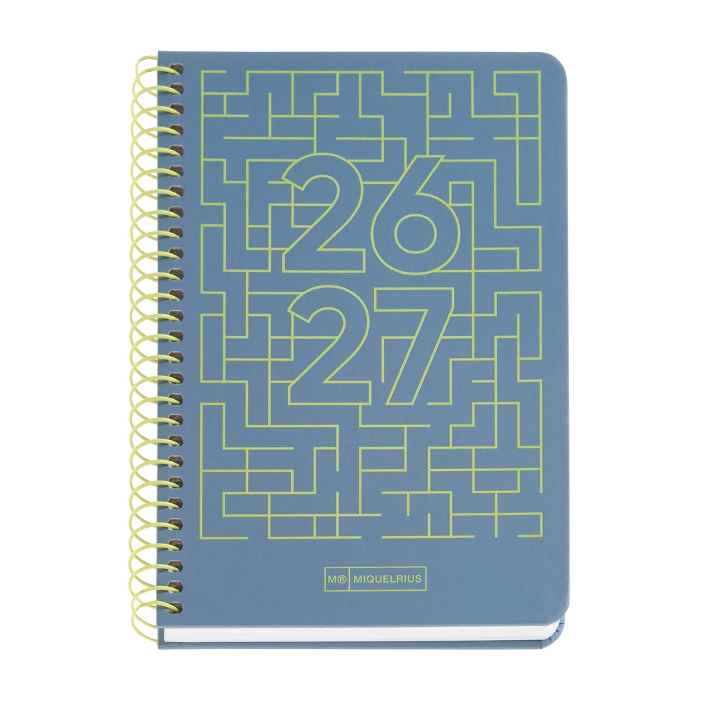 Agenda Escolar Activa Día Página Lab Azul 2026-27 Miquelrius