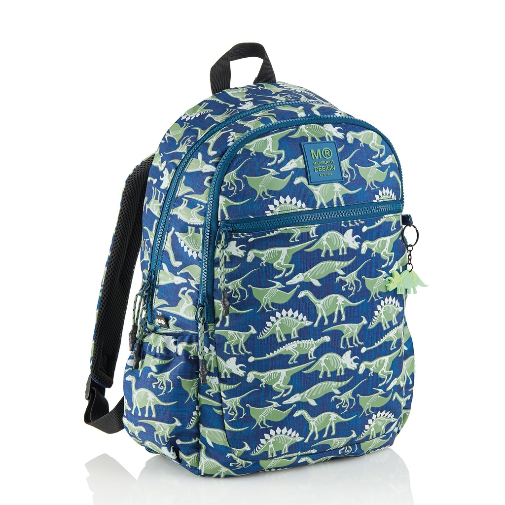 Mochila Triple Lisboa Reciclada Fossil dinosaurios Brilla en la Oscuridad Miquelrius