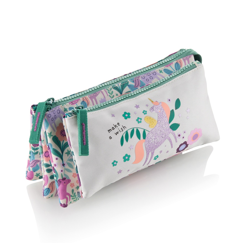 Portatodo Cuadruple Reciclado Magic Unicorn Miquelrius