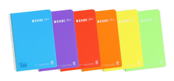 BLOC ENRIPLUS PP FOLIO 80H LISO 90G SURTIDOS