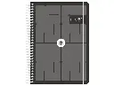 Agenda escolar 26-27 espiral essentials día página A5+ bilingue 80g FSC negro Antartik