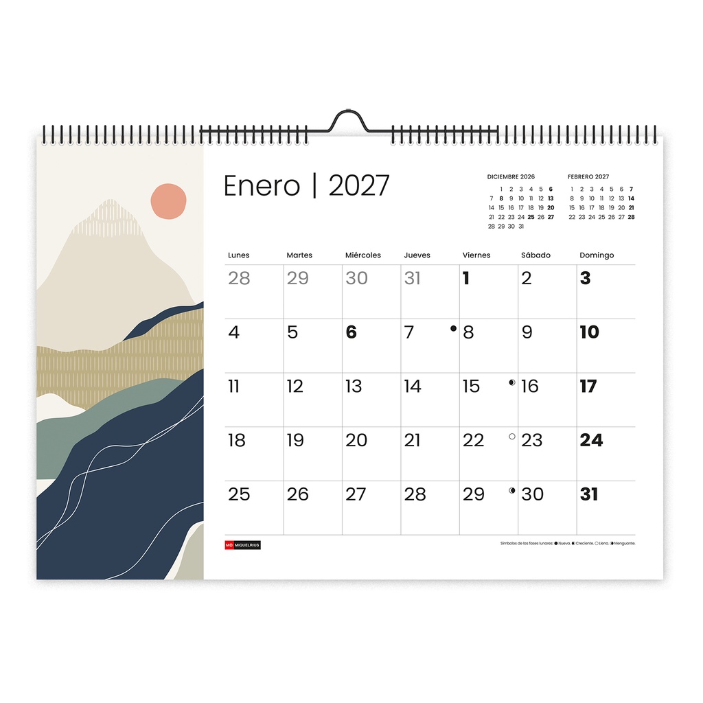 Calendario 2027 de Pared A3, Español, Cumbres Miquelrius