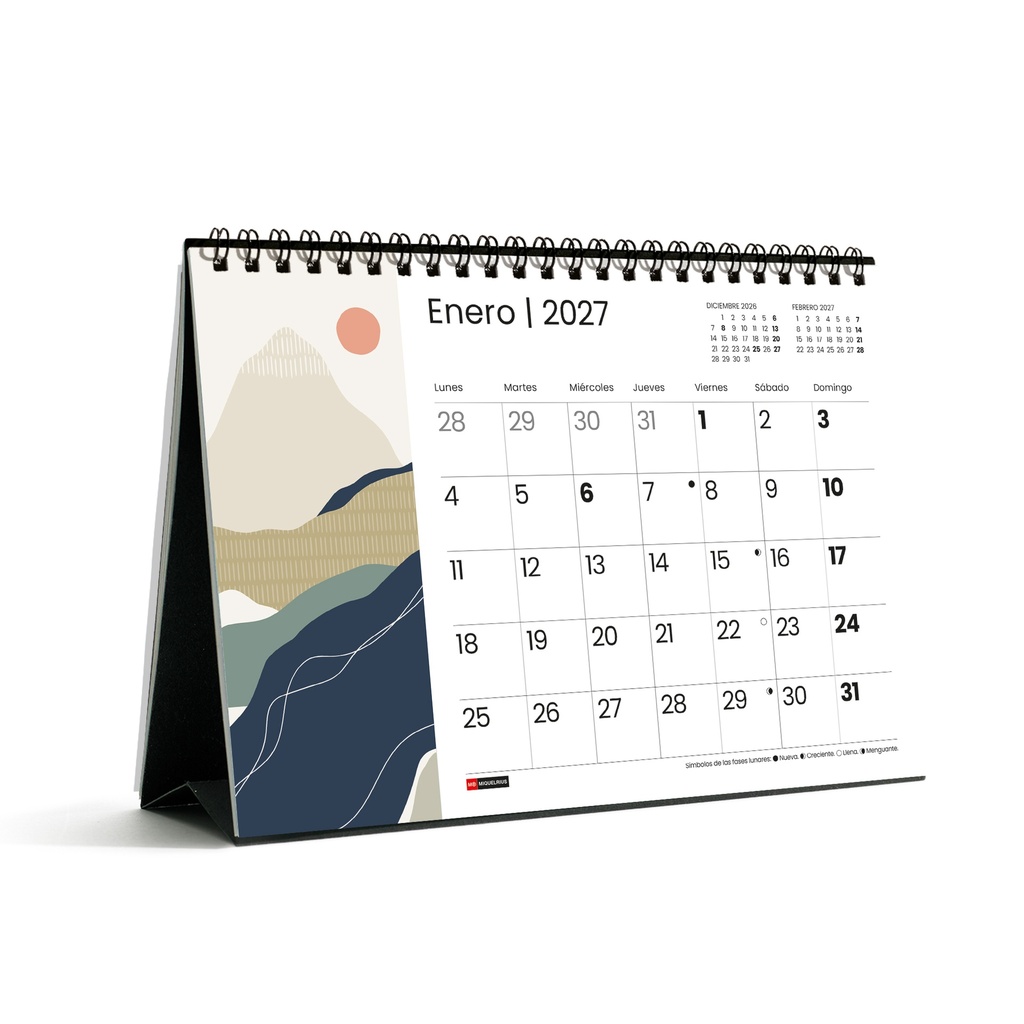 Calendario 2027 de Sobremesa A5, Español, Cumbres Miquelrius