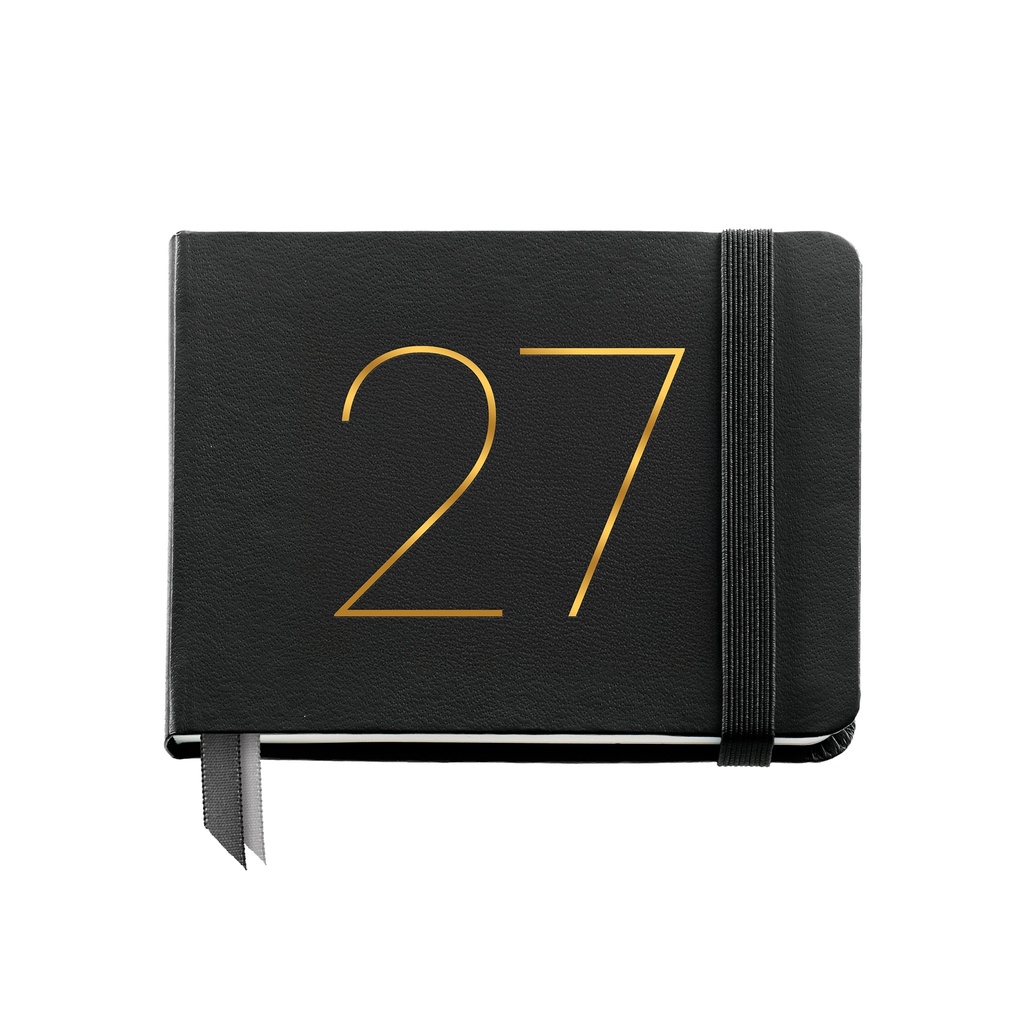 Agenda Pocket Semana Vista Chester Rígida Negro 2027