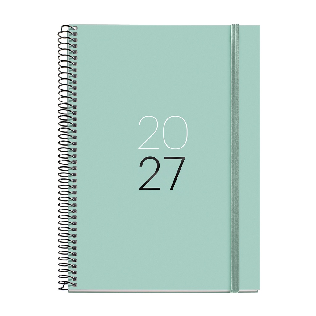 Agenda 2027 Semana Vista A5+, Español, Aqua Miquelrius