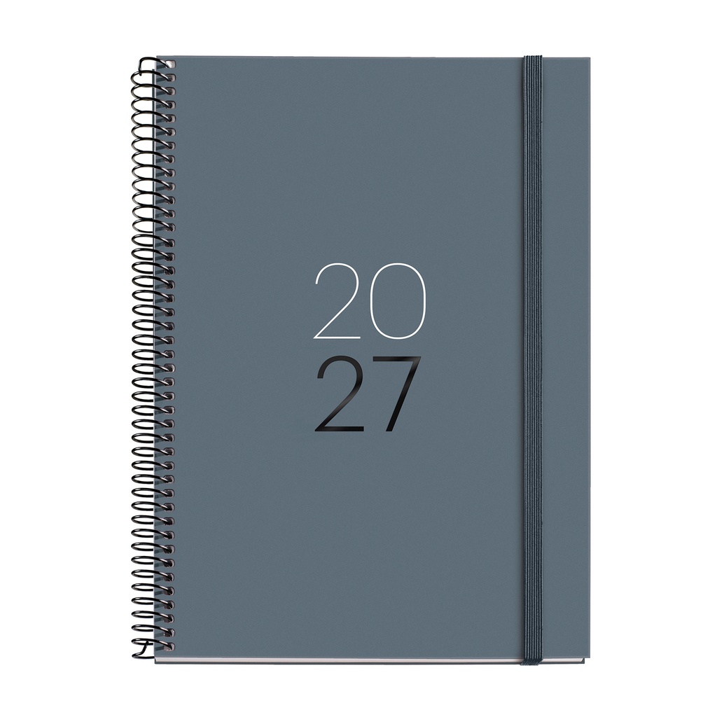 Agenda Espiral Plus Semana Vista Calm Grafito 2027