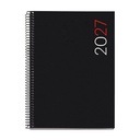Agenda 2027 Día por Página A5+, Español, Negro Miquelrius