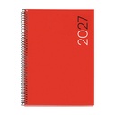 Agenda Espiral Plus Día Página Polipropileno City Rojo 2027