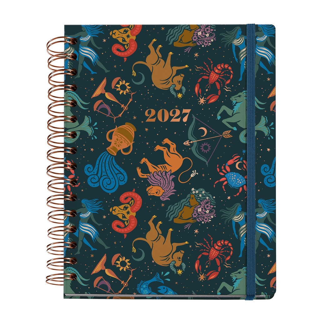 Agenda Plus Wire-O Semana Vista Zodiac 2027