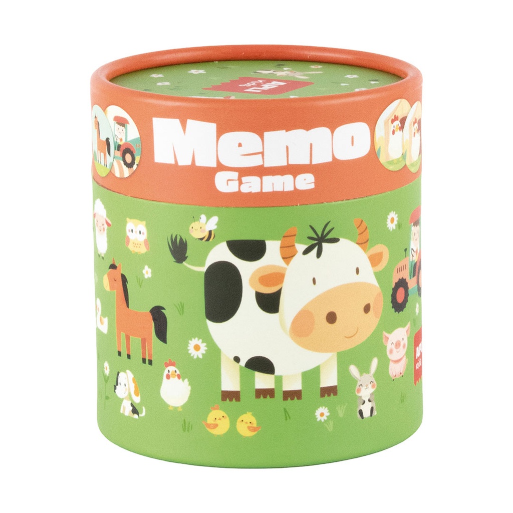 Juego de memoria con temática granja +3a Apli