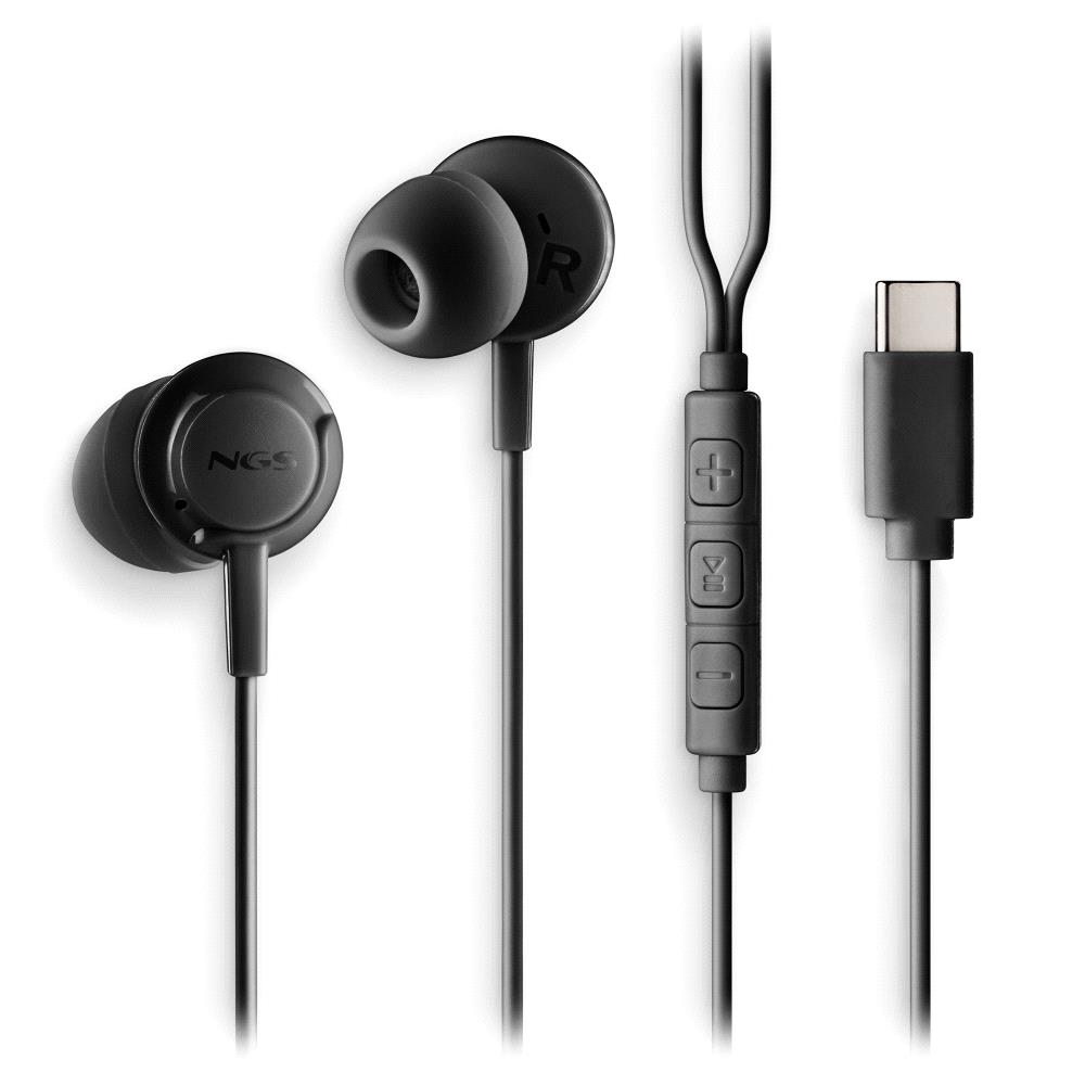 Auriculares Cross Step con microfono y estuche conector tipo-c Ngs
