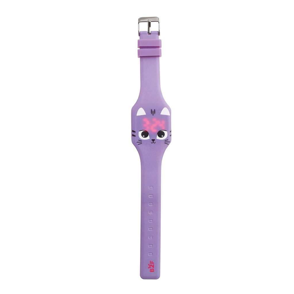 Reloj Infantil Digital cuadrado, Pantalla Led Táctil, Sistema de 12 Horas, Pila Incluida, Correa de Silicona, Regalo para Niños y Niñas, Medidas 32x225x5mm Back2Fun