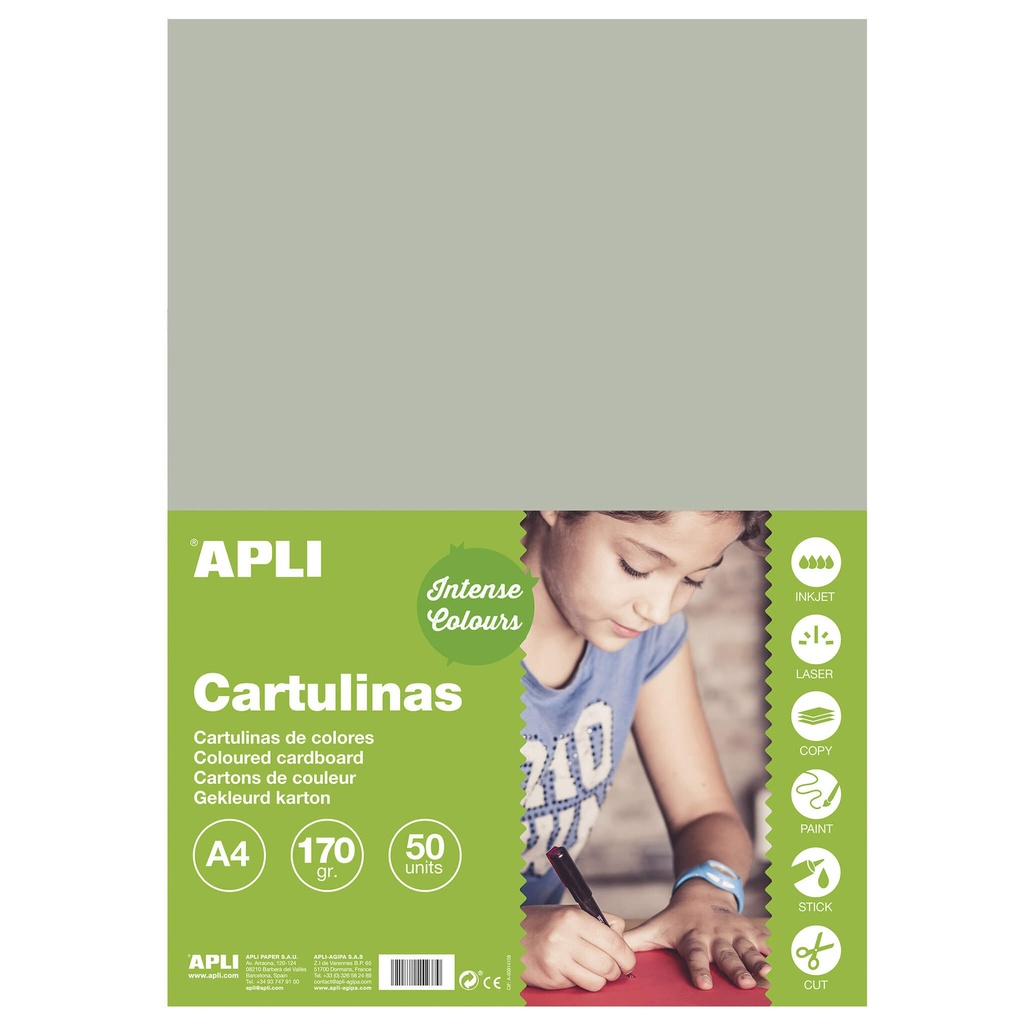 Cartulina A4 170g Apli
