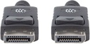 Cable display port M/M 2m negro Manhattan
