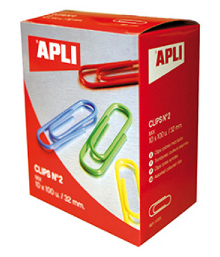 CLIPS COLORES Nº2 100UX32MM APLI