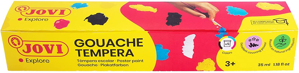 Tempera escolar 35ml 5 colores Jovi