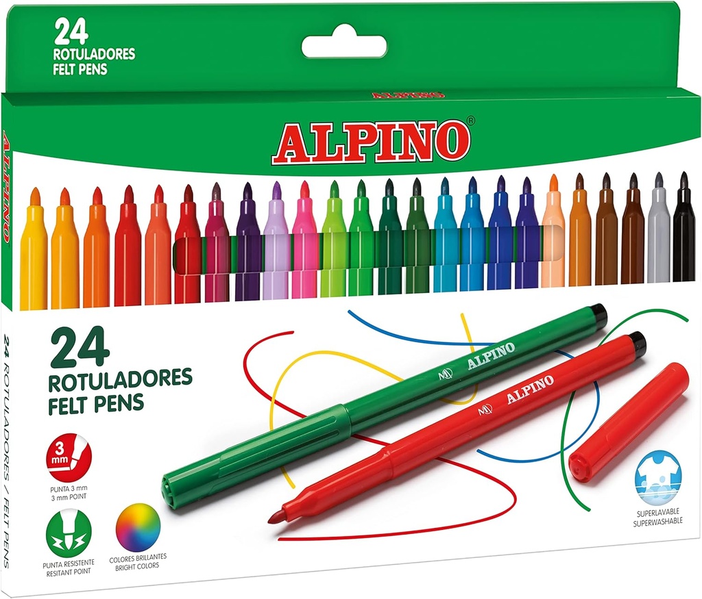 Rotuladores 24uds Alpino