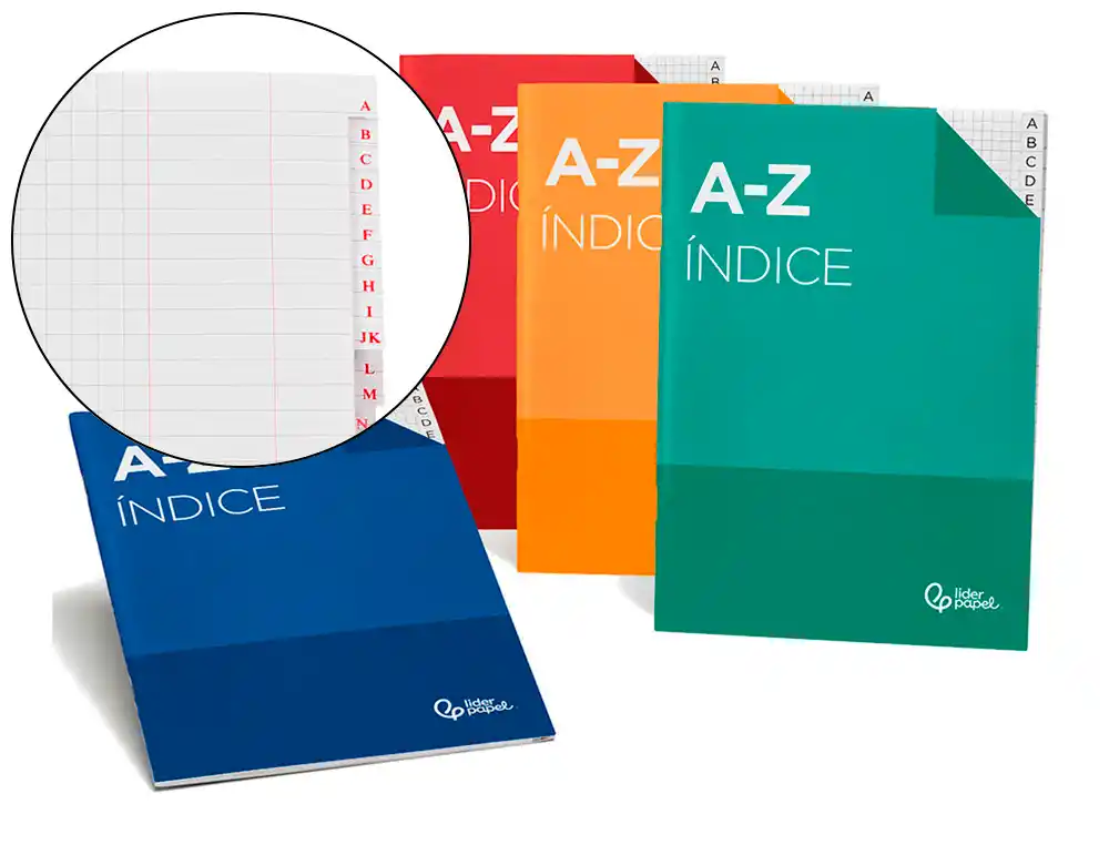 LIBRETA INDICE 4º 24HJ 70GRS LIDERPAPEL