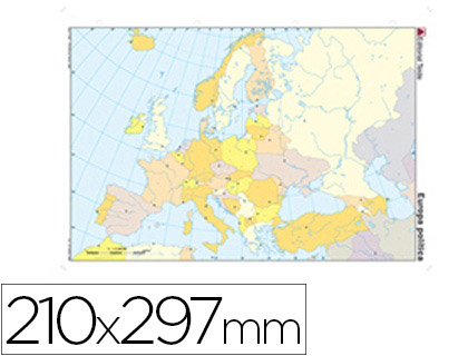 MAPA EUROPA POLITICO MUDO COLOR A4