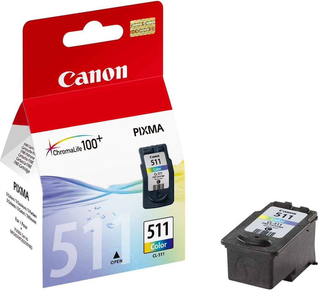 Tinta Canon CL-511 original 2972B001 Tricolor