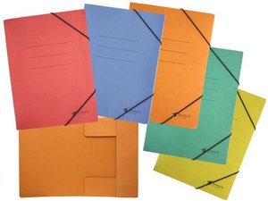 Carpeta gomas A4 3 solapas carton colores