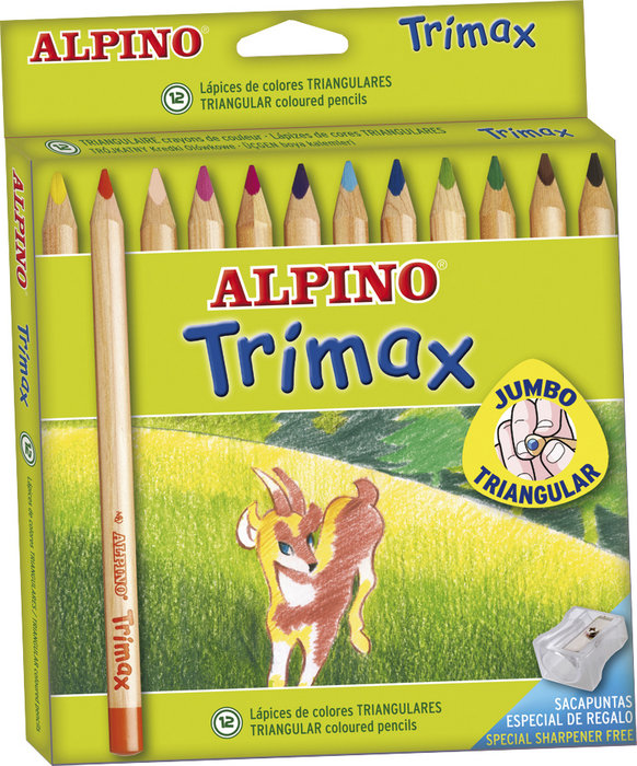 Lapices colores alpino trimax 12uds