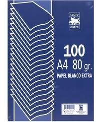 PAPEL A4 80GR 100HJ TAURO
