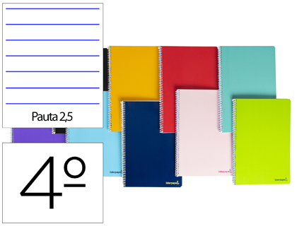 Cuaderno espiral 2L 2.5mm A5 75g 80h T/B Smart Liderpapel