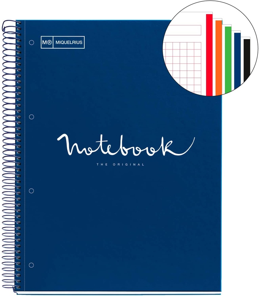 Cuaderno espiral 5x5 A4 90g 120h 5B Miquelrius
