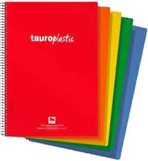 Cuaderno Espiral 1L 1cm Fº 90G 80H T/P Tauroplastic