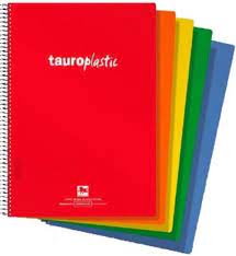Cuaderno Espiral 1L Fº 90G 80H T/P Tauroplastic
