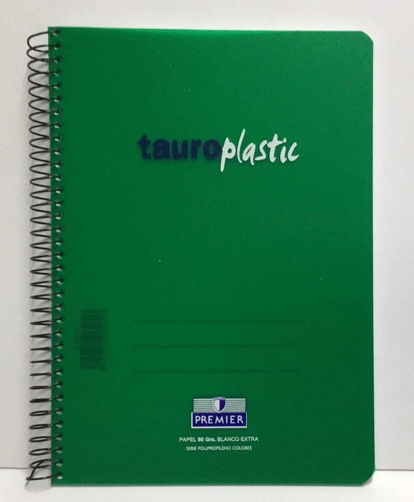 Cuaderno Espiral liso 4º 90g 80h T/P colores surtidos Tauroplastic