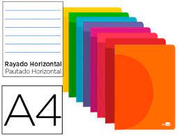 LIBRETA A4 HZ 90GR 48H C/M PP COLORES