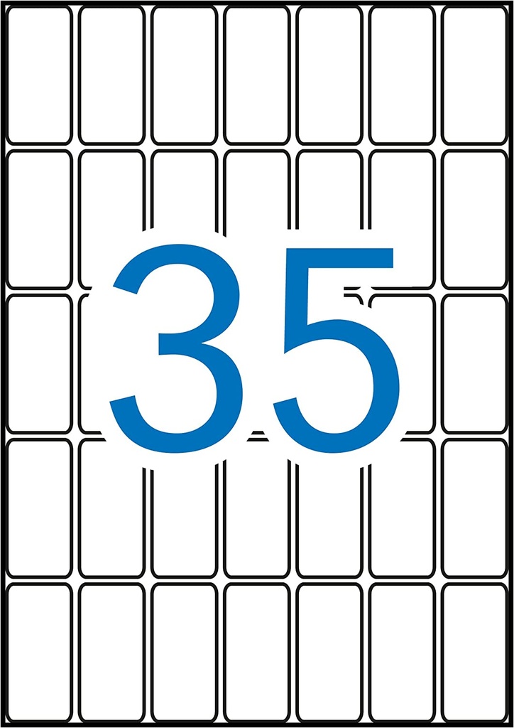 ETIQUETA BLANCAS A5 19X40 APLI