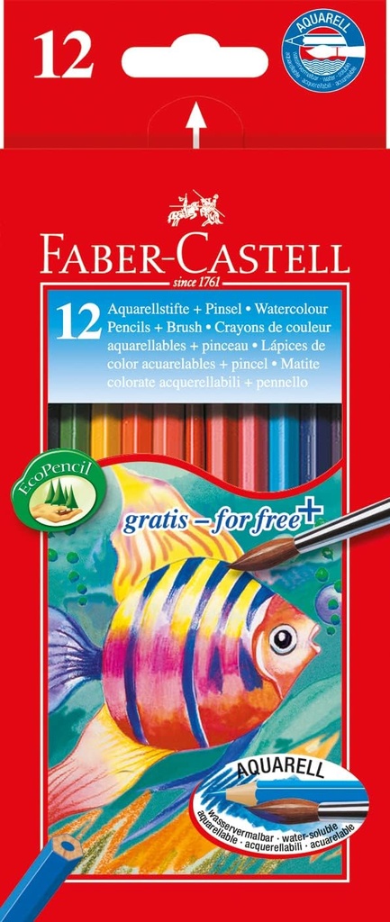 LAPICES COLORES C/12 ACUARELABLE FABER CASTEL